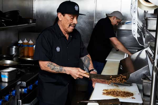 Danny prepping a food order