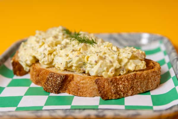 Egg-Pickle Salad Toast