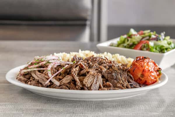 Shawarma and rice