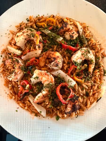 Grilled Shrimp Orzo
