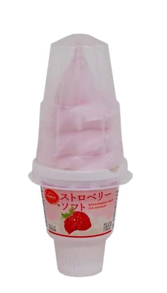 Hokkaido Soft Ice Cream Cone (Strawberry)