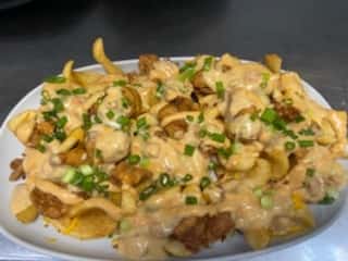 Loaded Chicken 'n Beer Cheese Fries
