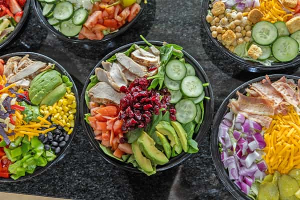 variety of salads
