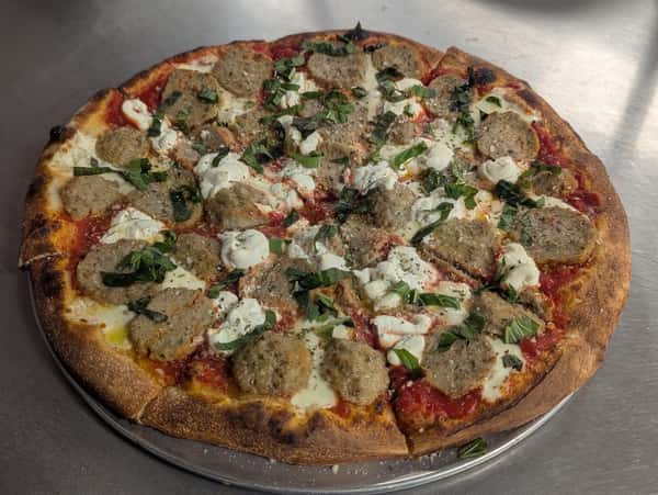 Meatball Pizza
