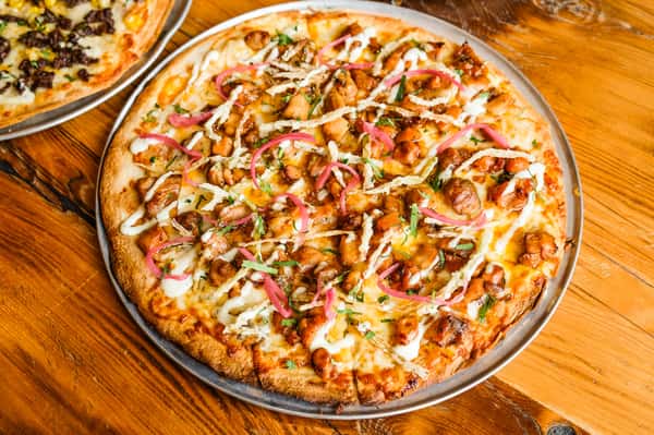 Bourbon Chicken Quesadizza