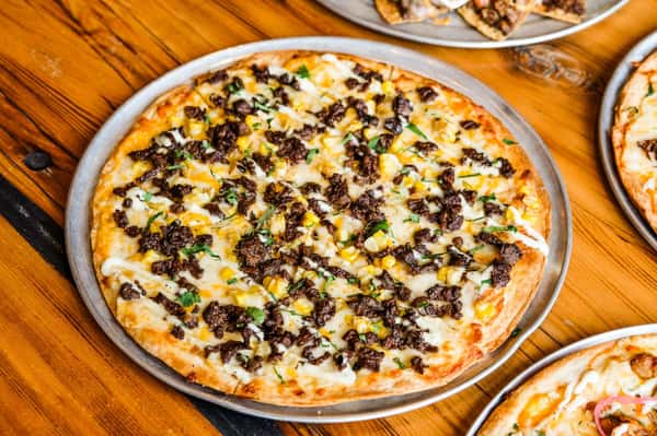 CHARRED SKIRT STEAK QUESADIZZA