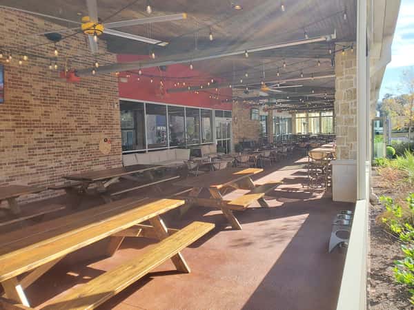 outdoor patio area
