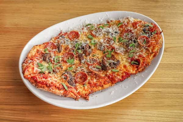 Mushroom Pepperoni Flatbread