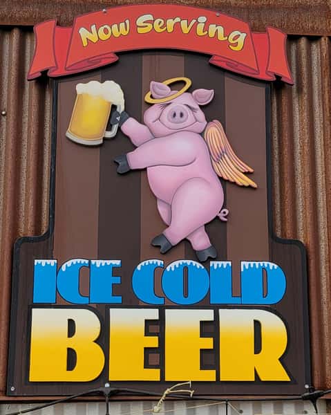 now serving ice cold beer sign