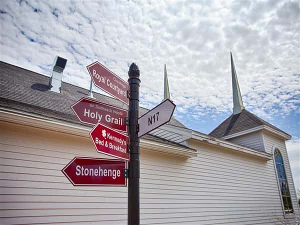 several street signs