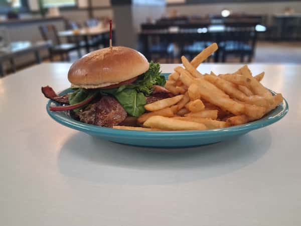 Burger and fries