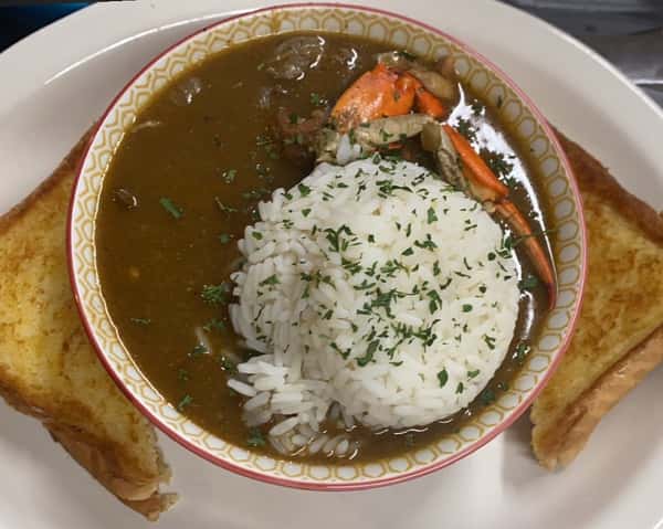 File Gumbo with rice and toast