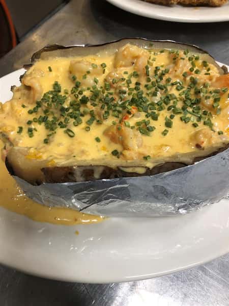 seafood stuffed baked potato