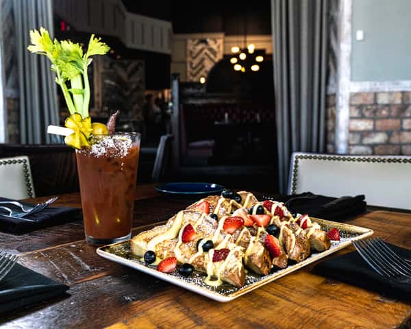 menu items and cocktail