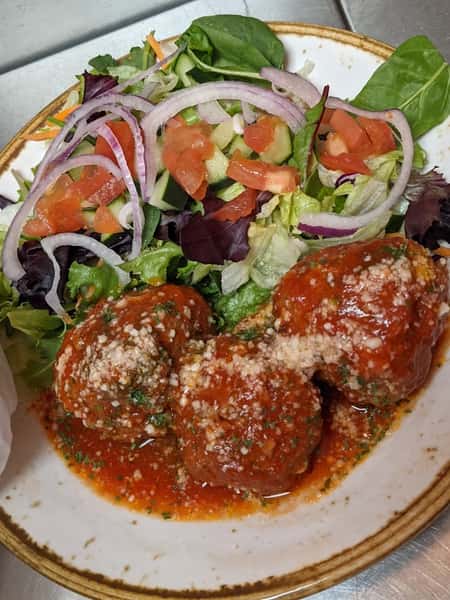 meatball and salad