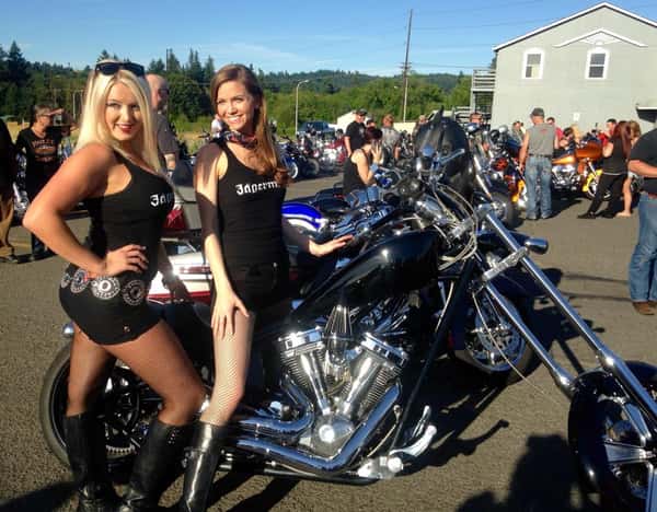 motorbikes and people