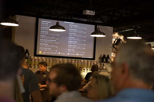 Inside of Schoolhouse Brewing Sign