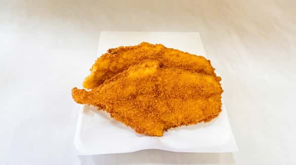 Crispy golden breaded fish fillet freshly prepared and ready to serve.