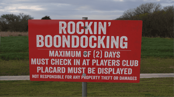 Boondockin Sign
