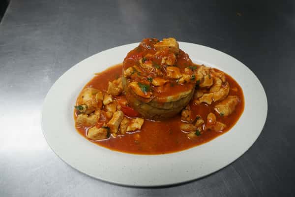 Mofongo Rell Pescado en Salsa