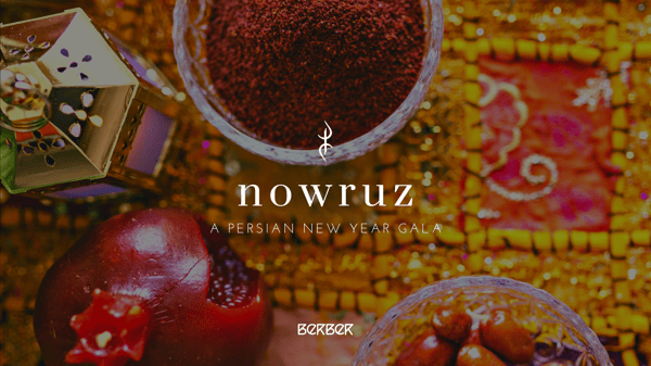 Nowruz flat lay image of spices and fruit