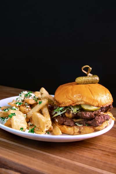 burger and fries