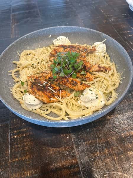 Chicken Basil Bucatini