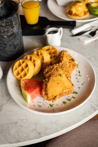 chicken and waffles