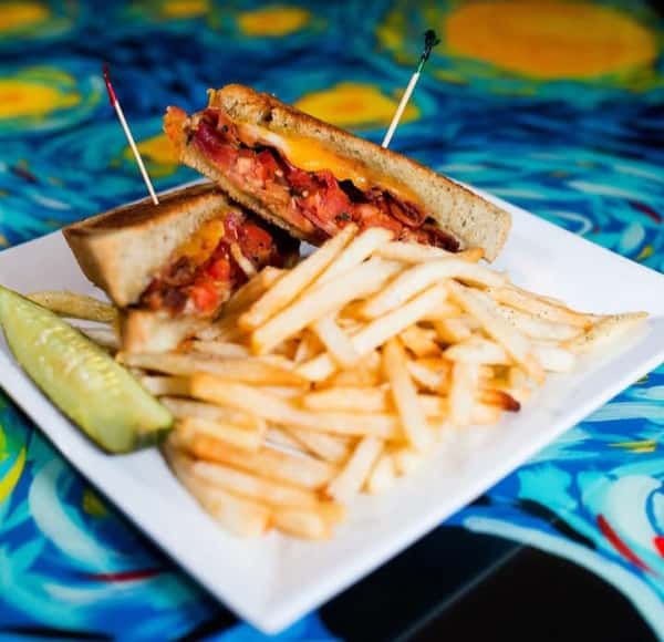 sandwich and fries