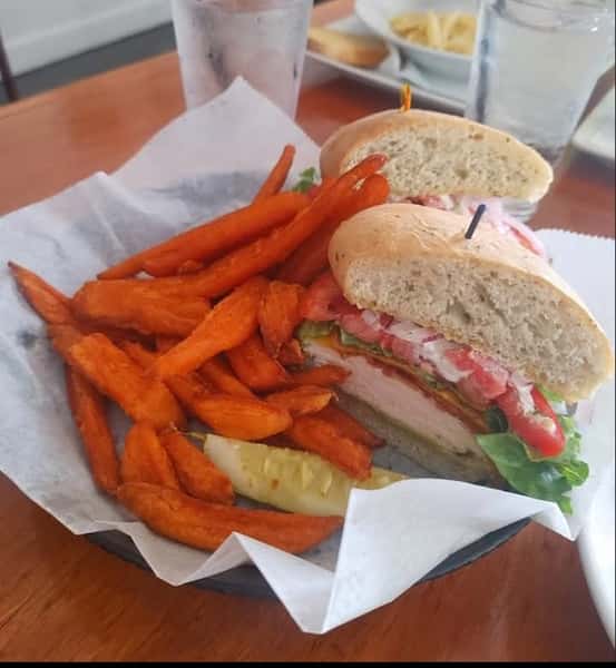 fries and sandwiches