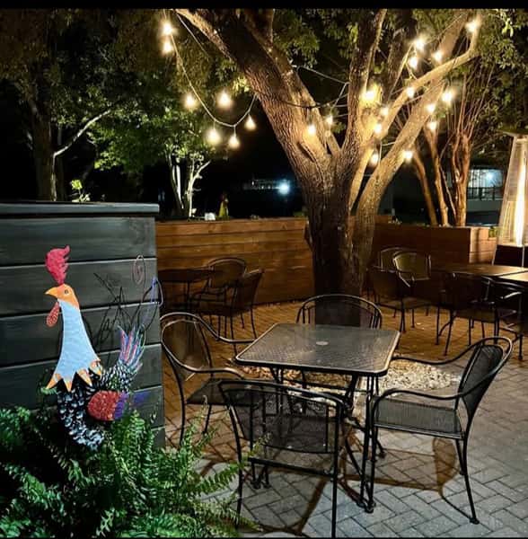 outdoor dining area