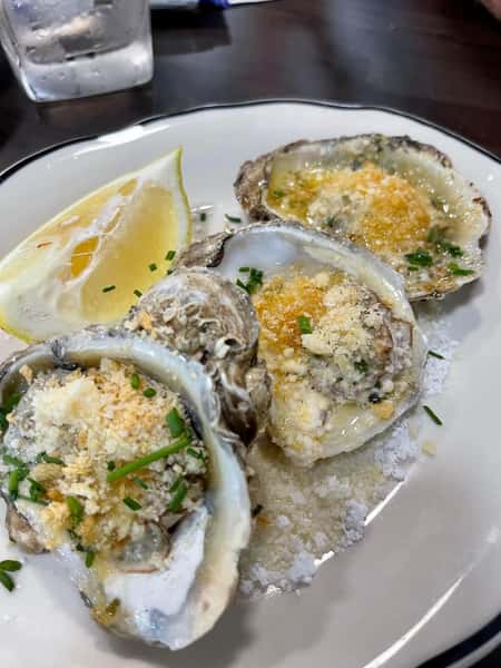 Parmesan Garlic Butter Broiled Oysters