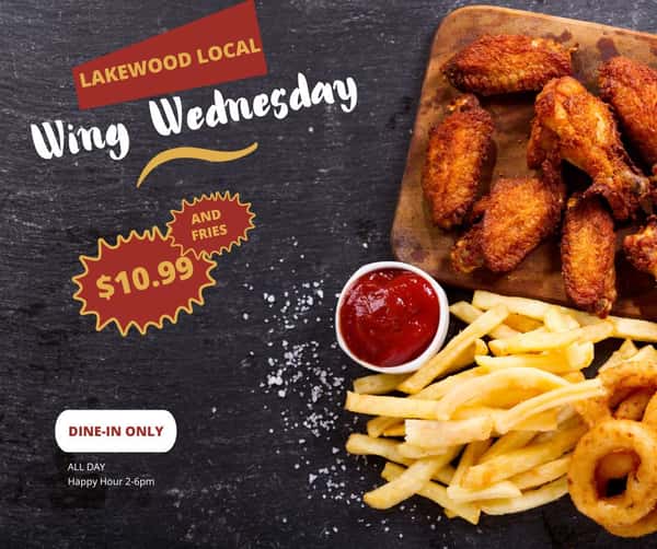 Happy Hump Day! 

Keep those mid-week blues away with our amazing wings & side special for only $10.99!! (Dine-In Only) 

Choose between breaded or naked and one of our seven delicious sauces! 

Don't forget we have a great happy hour from 2-6pm!