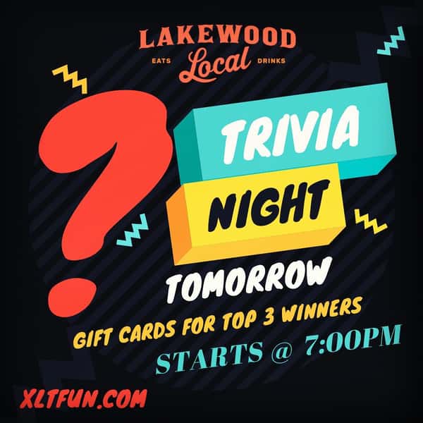 Extreme Trivia Night! Tuesday Night starts @ 7:00. If it is a hit we will do it every Tuesday. So come out and see us, play some trivia and enjoy great food and drinks! #lakewoodlocal #lakewoodlocalkc #triviatuesday #kcmo #kansascityevents #kansascityeats