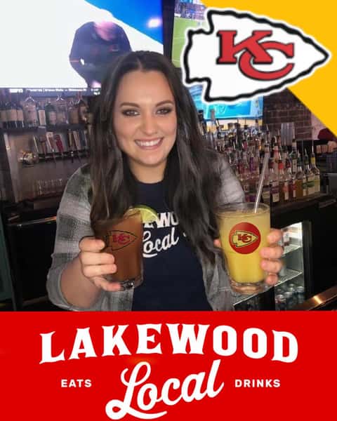 Game Day! Come visit and get your red and gold drinks! Let’s Go Chiefs! 🏈 #lakewoodlocal #lakewoodlocalkc #kcbars #kansascity #kansascitycheifs #kc