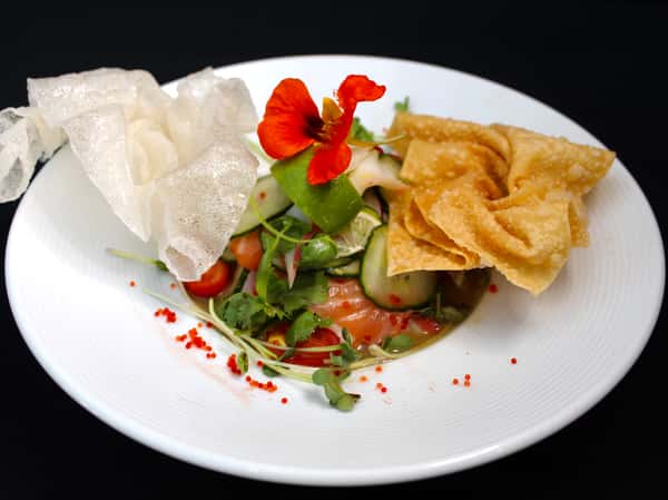 Salad on a plate.