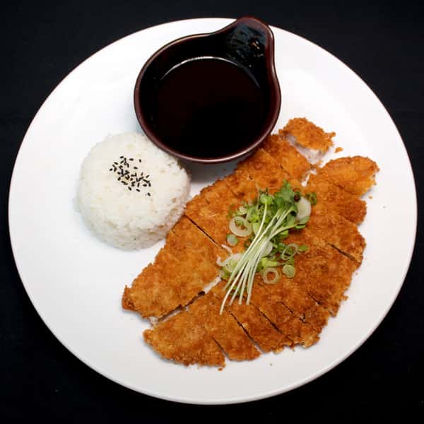 Fried fish and rice.