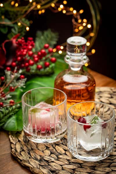Holiday Whiskey Decanter for Two