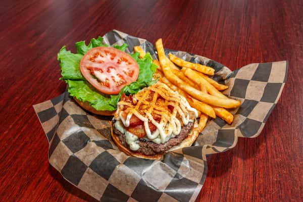 burger and fries