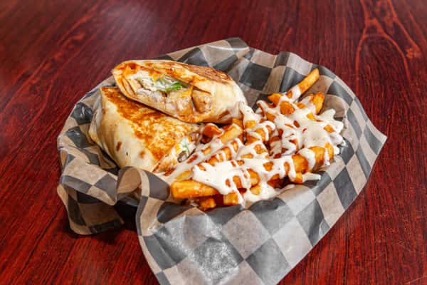 Wrap and fries