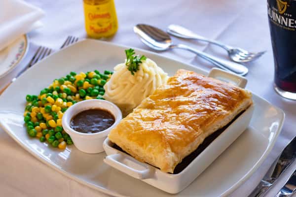 Steak, Guinness + Mushroom Pie