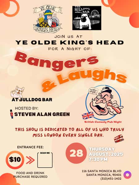 Comedy with Bangers & Laughs Ticket