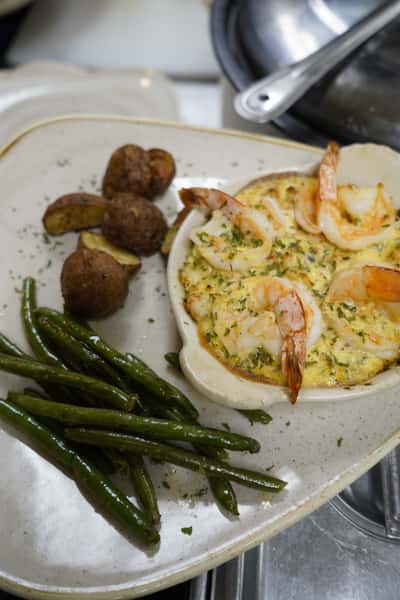 Seafood and vegetables