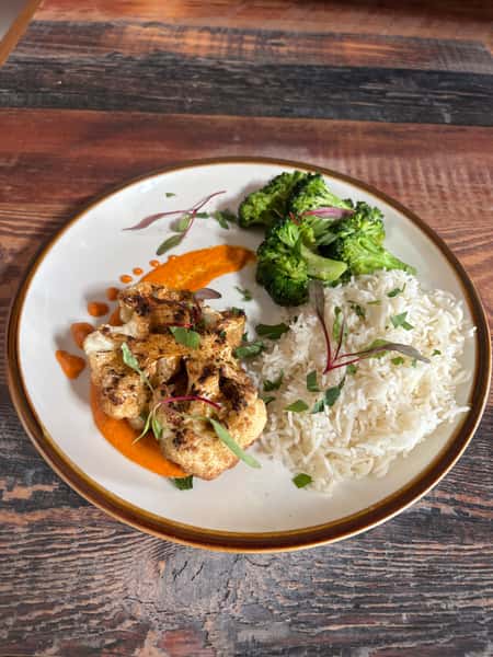 Cauliflower Steak Romesco