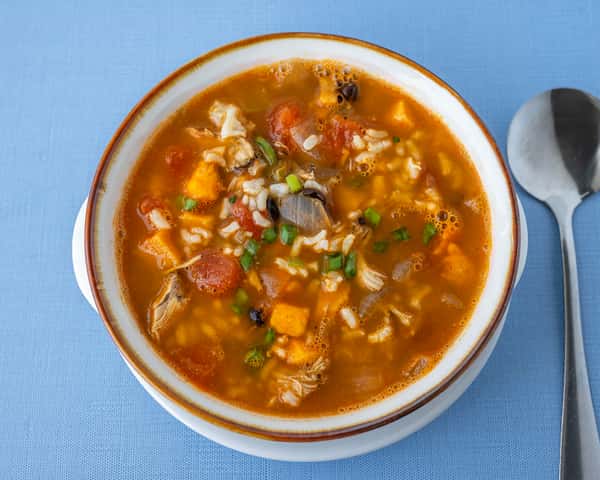 Meg's Jamaican Spiced Chicken & Rice Soup