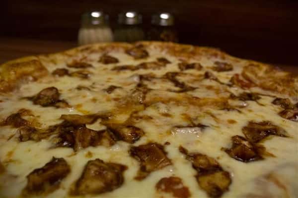 Close up of Barbecue Chicken Pizza.