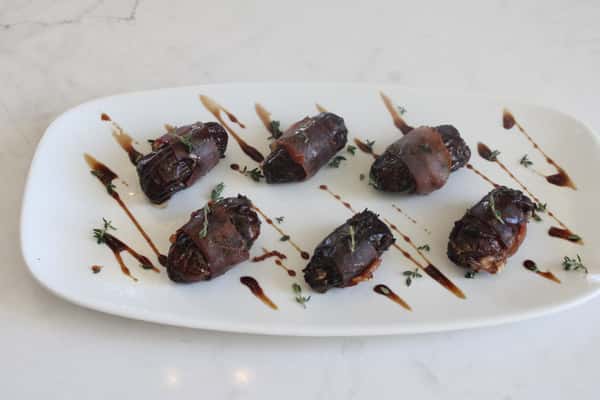 Goat Cheese Stuffed Prosciutto Wrapped Dates