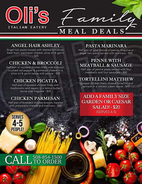 Tomato Pie Bar & Grill Family Meal Deal menu