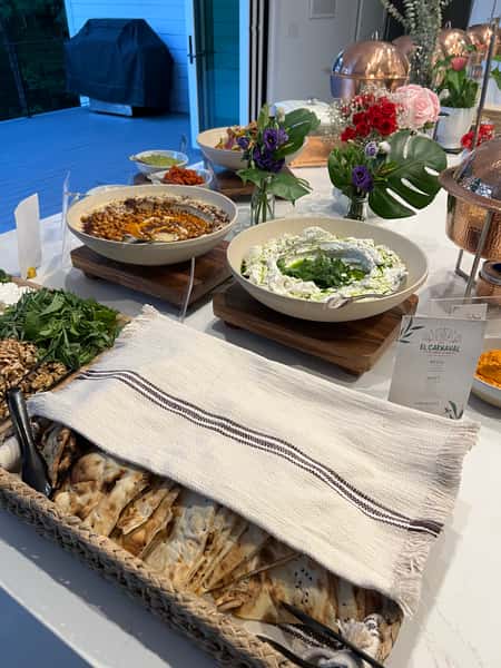 Delbar Catering Dill Labneh and hummus