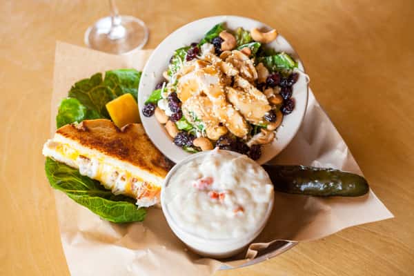 sandwich and salad